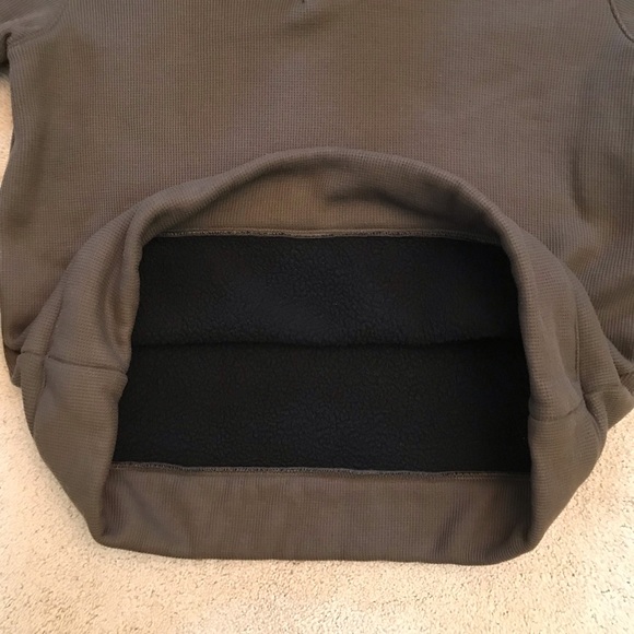 Maxxsel Henley Sherpa Waffle Knit Sweater Mens Medium Dark Olive Green Outerwear - Picture 6 of 8